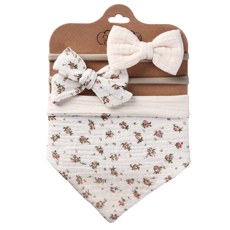3 In 1 Baby Drooling Towel Cotton Printed Double Sided Triangle Towel Headband Set Waterproof Bibs, DP069-1, DP069-2, DP069-3, DP069-4, DP069-5, DP069-6, DP069-7, DP069-8, DP069-9, DP069-10