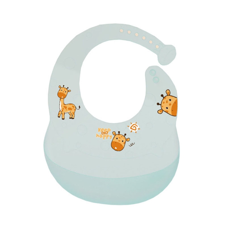 Baby Anti-Dirty Eating Bib Waterproof Silicone Infant Auxiliary Food Bib Drool Towel