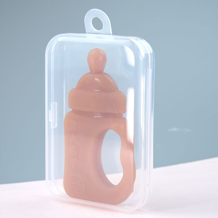 Baby Silicone Teether Bottle Bite Teether Teething Stick, With Box Nano Color, With Box Milk White, Without Box Nano Color, Without Box Milk White