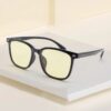 Watching Cell Phone Playing Games Anti-Blue Light Glasses Postoperative Flat Glasses, Black Frame+Light Yellow Lens, Gradual Black Frame+Light Yellow Lens, Black Frame+Dark Yellow Lens, Gradual Black Frame+Dark Yellow Lens, Black Frame+ Transparent Len...
