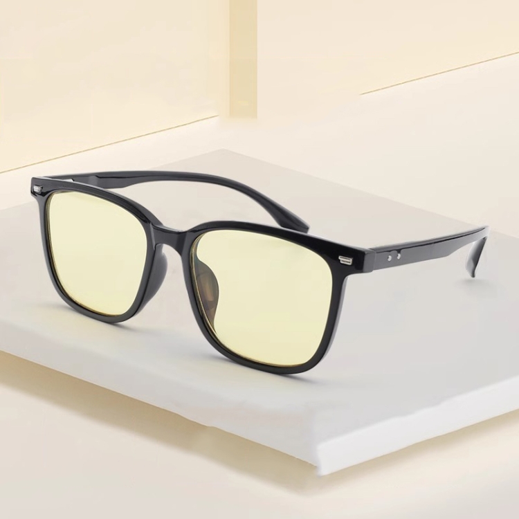 Watching Cell Phone Playing Games Anti-Blue Light Glasses Postoperative Flat Glasses, Black Frame+Light Yellow Lens, Gradual Black Frame+Light Yellow Lens, Black Frame+Dark Yellow Lens, Gradual Black Frame+Dark Yellow Lens, Black Frame+ Transparent Len...