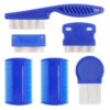 6pcs /Set Pet Flea Comb Stainless Steel Pin Dense Tooth Cat Dog Comb, 6pcs /Set Comb