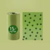 15 Bags Per Roll Dog Poop Bags Refill Rolls Leak-Proof Pet Waste Bags Eco-Friendly Unscented With Cute Footprint Design, 0.8 Silk, 1.3 Silk