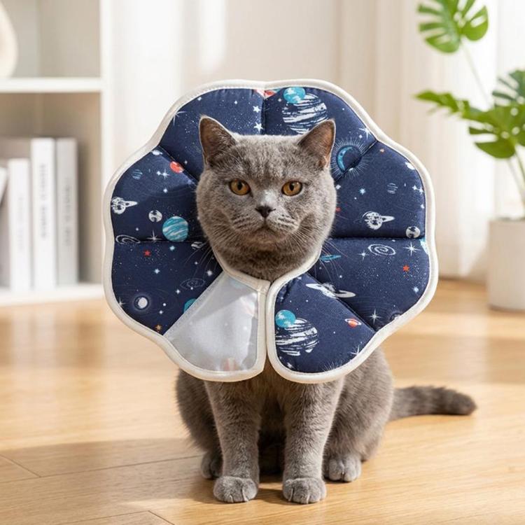 Pet Elizabeth Collar Post-Surgery Anti-Lick Ring, Adjustable Soft Recovery Cone For Cats, XS Planet, S Planet, M Planet, L Planet, XS Rocket, S Rocket, M Rocket, L Rocket