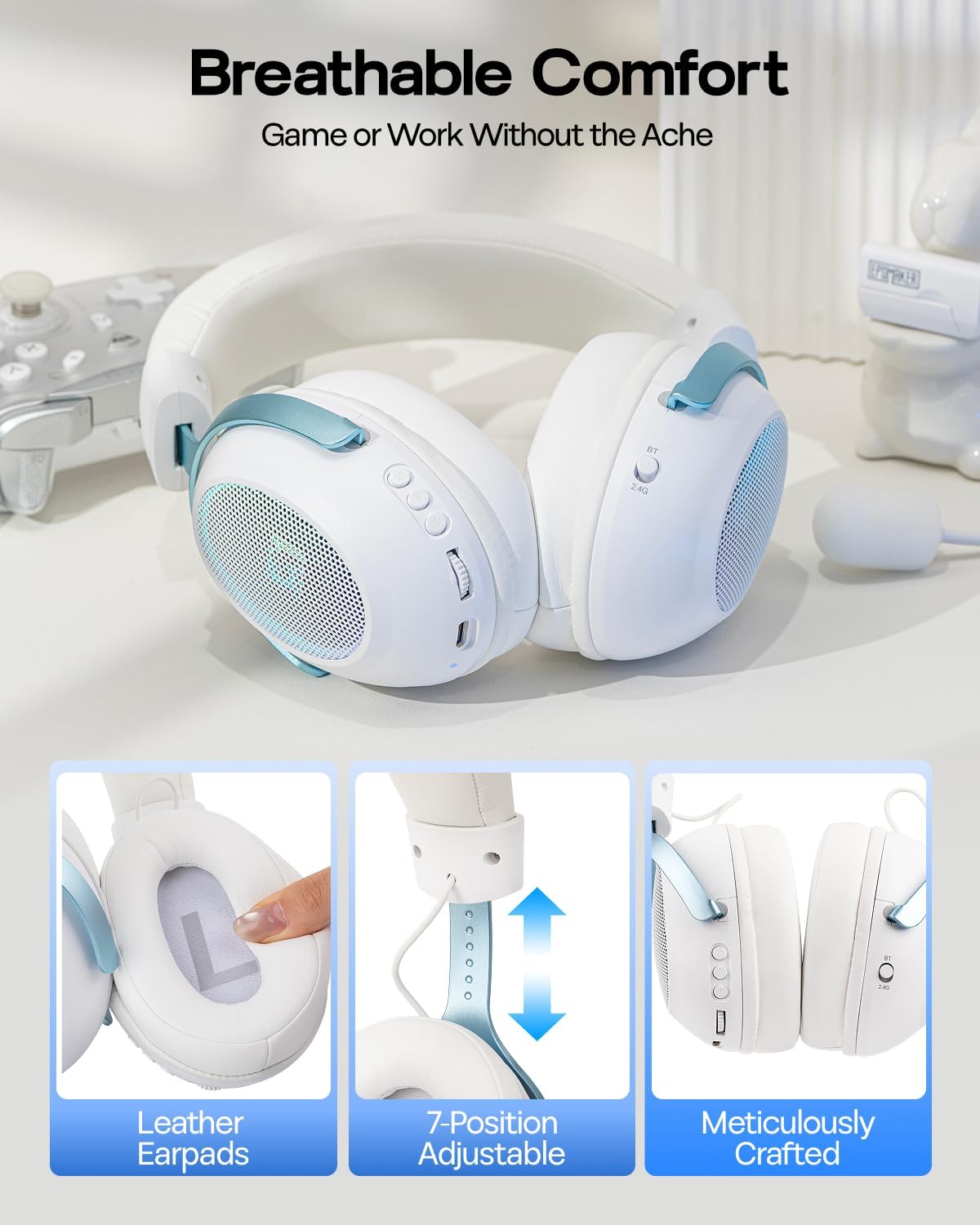 71QFV-8dECL._AC_SL1500_ EPOMAKER GX1 Wireless Gaming Headset for PS4/PS5/Switch, 70Hr+
