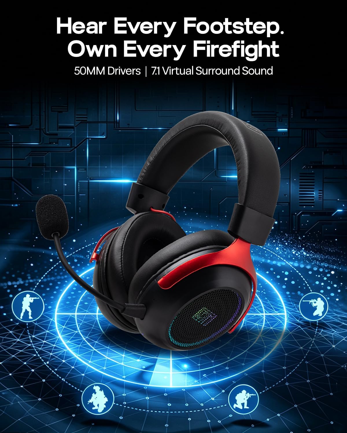 71S2zTmQCeL._AC_SL1500_ EPOMAKER GX1 Wireless Gaming Headset for PS4/PS5/Switch, 70Hr+