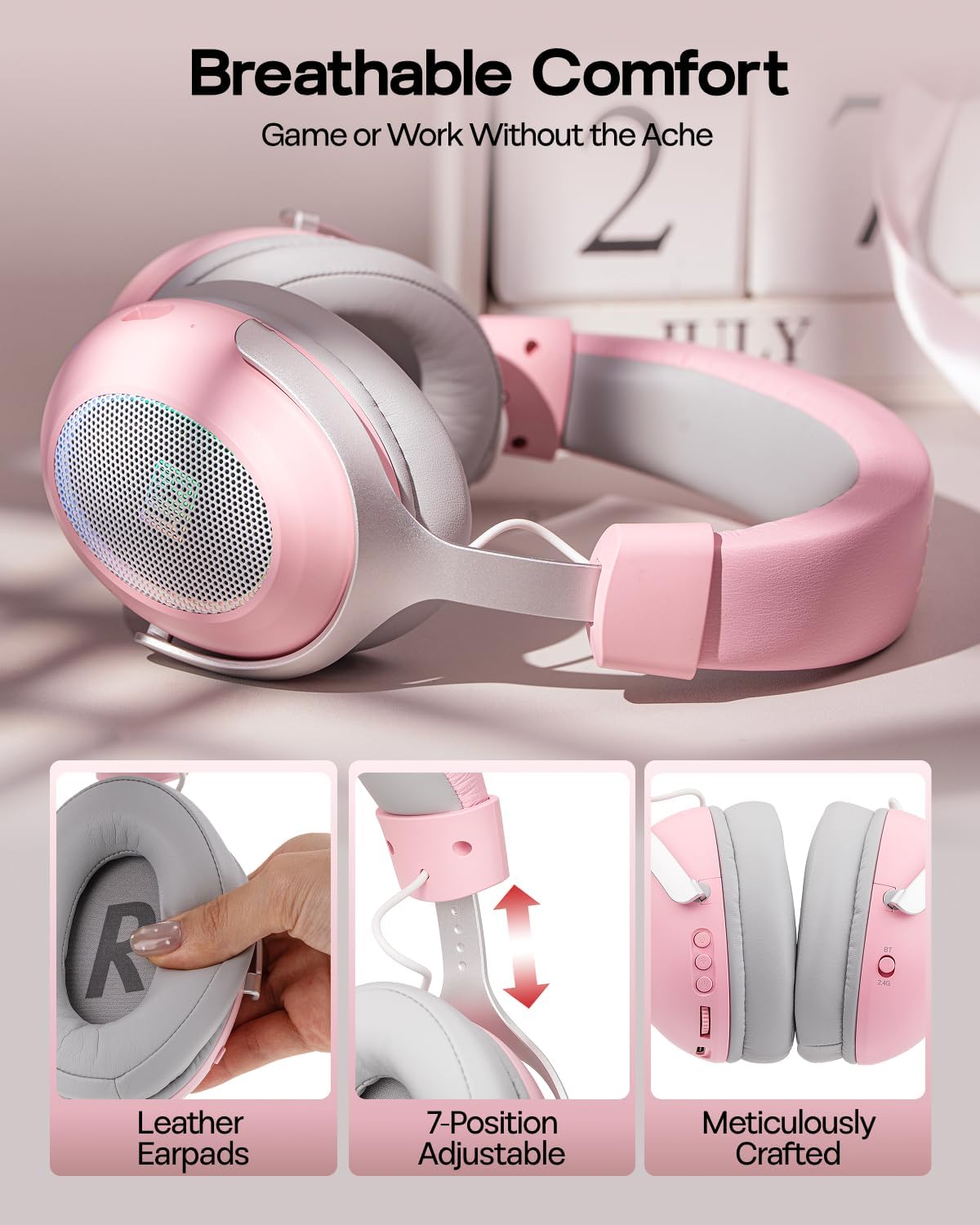 71nUHw6QSzL._AC_SL1500_ EPOMAKER GX1 Wireless Gaming Headset for PS4/PS5/Switch, 70Hr+