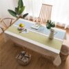 Rectangle Cotton Linen Tassels Dining Tablecloth Wedding Party Kitchen Home Decoration Table Cover, 100x140cm, 140x140cm, 140x160cm, 140x180cm