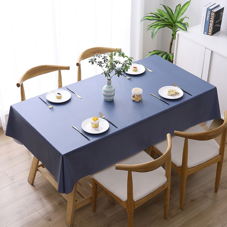 Solid Color PVC Waterproof Oil-Proof And Scald-Proof Disposable Tablecloth, 140x140cm, 140x180cm