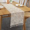 Widened And Stitched Rustic Knitted Hollow Tablecloth, 30x300cm