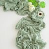 Crepe Table Runner Wedding Party Decoration Pleated Gauze, 90x180cm