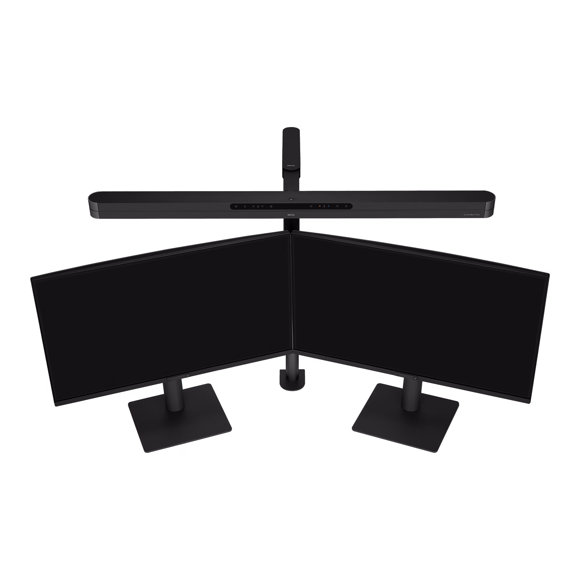 screenbar-max-top-with-dual-monitor BenQ ScreenBar® Max Dual Monitor Desk Lamp