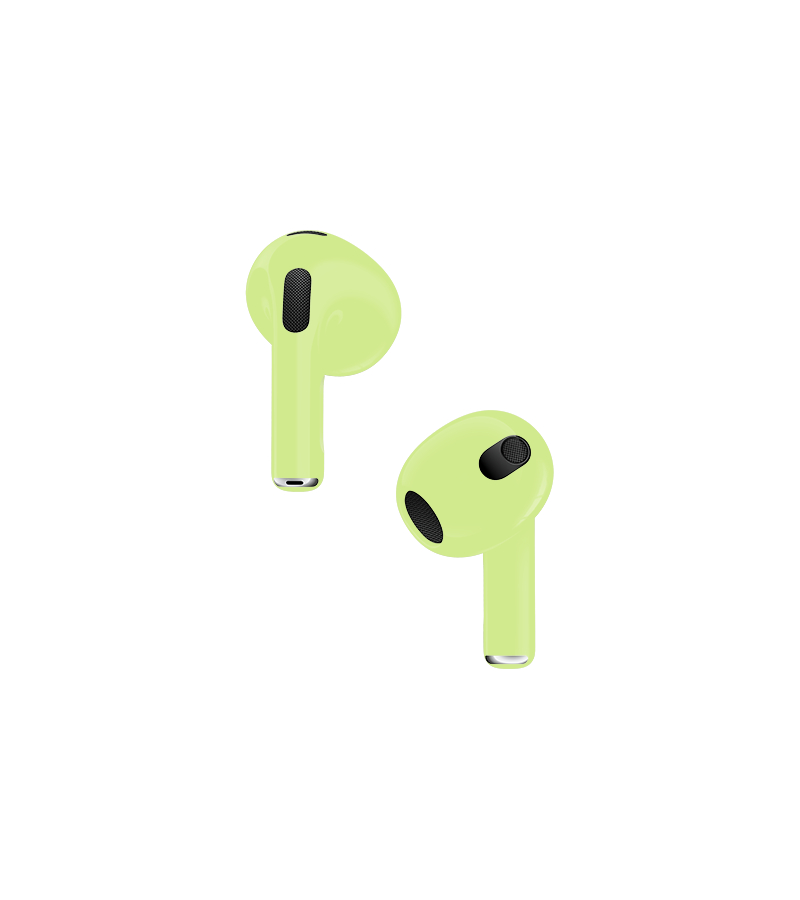 Caviar Customized Airpods 3rd Generation Automotive Grade Scratch Resistant Full Paint Glossy, Celery Green