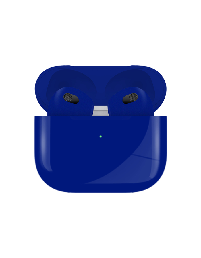 Caviar Customized Airpods 3rd Generation Automotive Grade Scratch Resistant Full Paint Glossy, Cobalt Blue