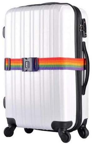 Baggage Password Belt Rainbow Color for Travel Luggage Suitcase Safety Strap-2599