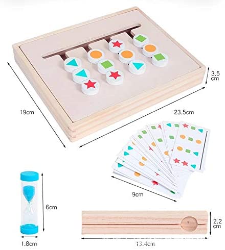 LeadingStar 4 Colors Game Wooden Box Cognitive Classification Matching Educational Toy