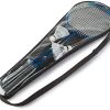 Badminton set including 2 shuttlecocks and 2 badminton rackets