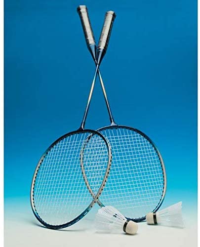 Badminton set including 2 shuttlecocks and 2 badminton rackets