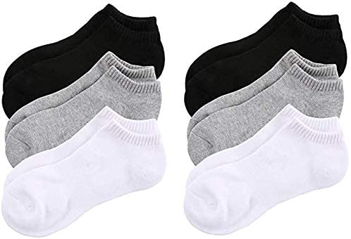 No Show Socks for Men Non Slip Cotton Low Cut Invisible Casual Ankle Socks 6 Pairs