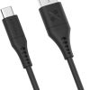 Promate USB to USB-C Cable, Durable Silicone Type-C Charging Cable with 3A Fast Charging, 480 Mbps Data Sync, 1.2m Anti-Tangle Wire and 25000+ Long Bend Lifespan for Samsung Galaxy S22, iPad Air, PowerLink-AC120 Black
