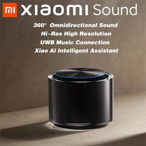 XIAOMI SOUND SPEAKER BLUETOOTH 5.2 HARMAN TUNING 360 OMNIDIRECTIONAL HI-RES HIGH RESOLUTION UWB CONNECTION APP CONTROL WIFI MUSIC PLAYER SUBWOOFER