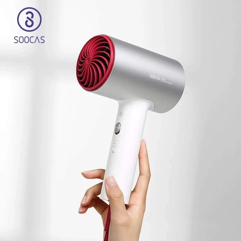 SOOCAS H5 Anion Hair Dryer Professional Quickly Dry Blower Dryer Electric Dryer Diffuser Aluminum Alloy Cold Hot Air Circulating