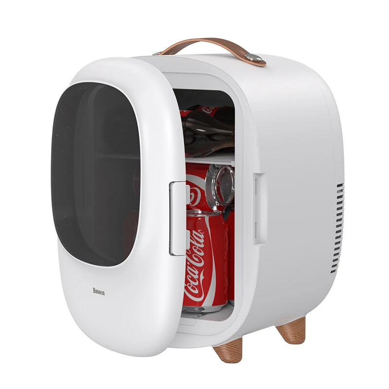 Baseus Desktop 8L Mini Car Household Refrigerator 60W Power Dual Use Warmer and Cooler - White