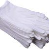 CTK White Soft 100% Cotton Work/Lining Glove, 12 Pairs