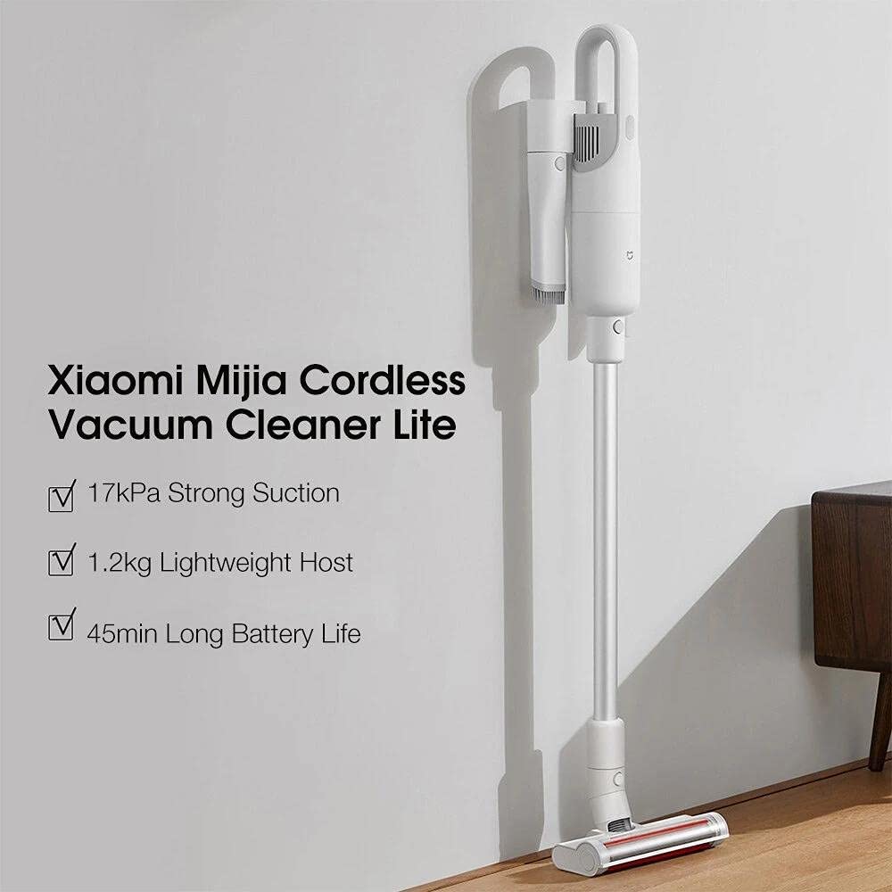Xiaomi Mijia Lite Cordless Stick Handheld Vacuum Cleaner 17000Pa 2 Gear Suction Mode 220W Lightweight for Home Hard Floor Carpet Car Pet