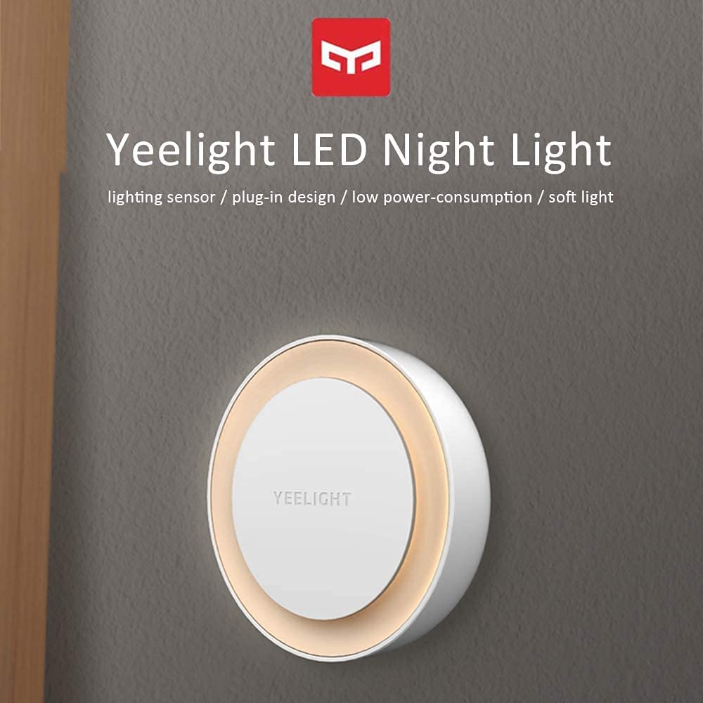 Yeelight Plug-in LEDs Night Light Warm White Energy Saving Lighting Sensor for Living Room Bedroom Hallway Stairs