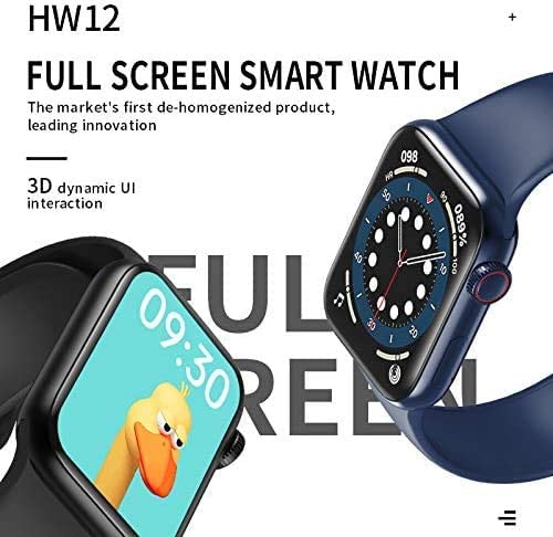 HW12 Android Smart Watch ,1.57 inch Square Screen, Heart rate Monitoring, Bluetooth HD Call (Blue)