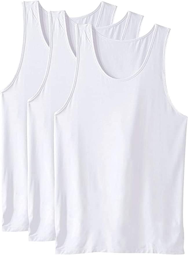 Men's 3-Pack A-Shirt, Men's Underwear Vests, Men White Vest Undershirt Cotton underwear for Man, set of 3 Pieces