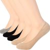 Ultra Low Cut Liner Socks Women No Show Non Slip Hidden Invisible for Flats Boat Summer, 5 Pairs Mixed Colors
