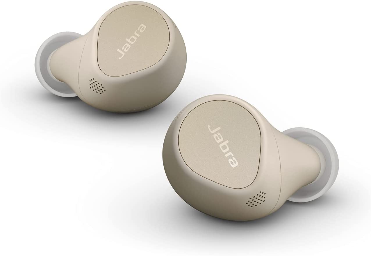 Jabra Elite 7 Pro In Ear Bluetooth Earbuds - Adjustable Active Noise Cancellation True Wireless Buds in a compact design with Jabra MultiSensor Voice Technology for Clear Calls - Gold Beige