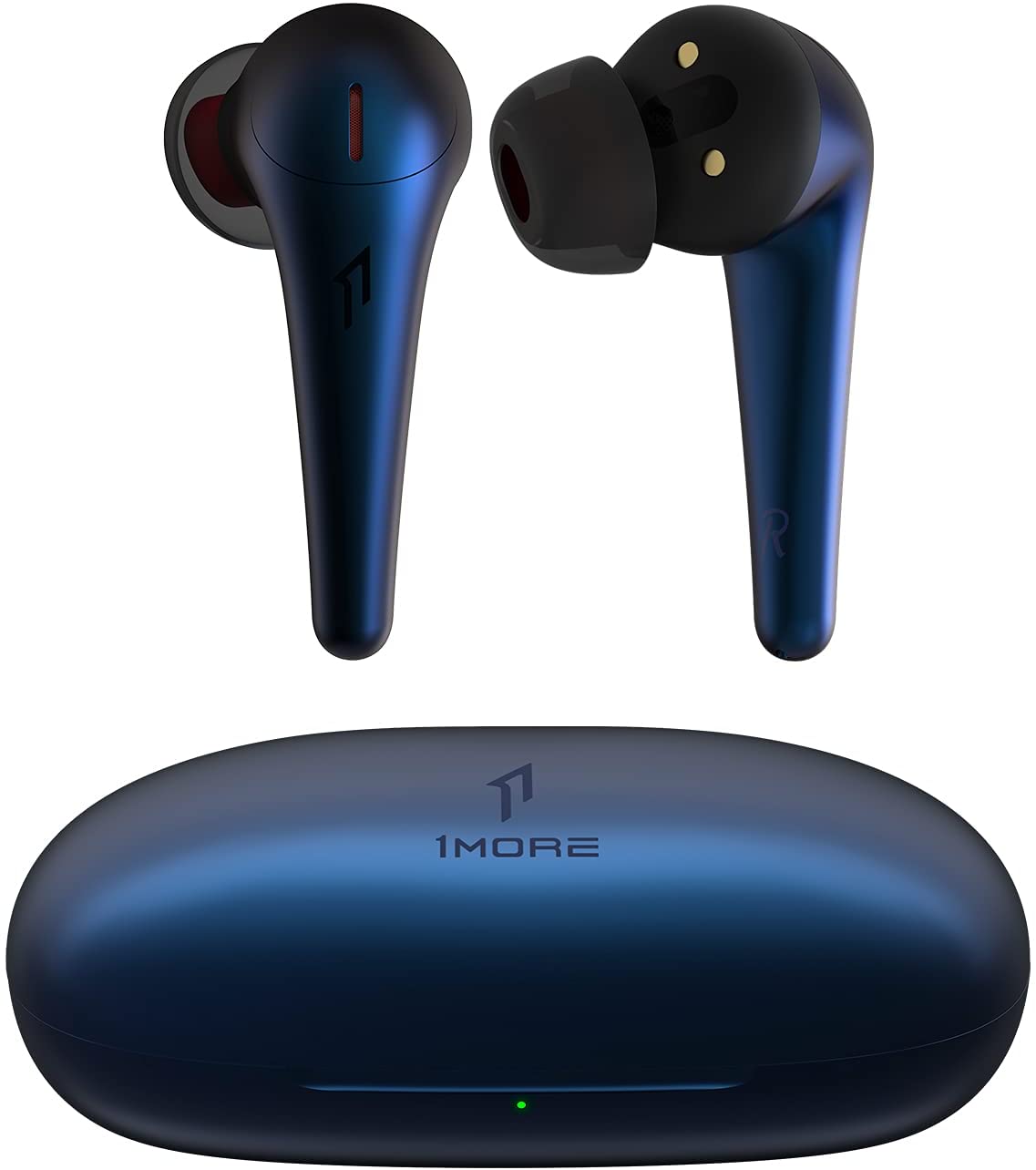 1MORE Comfobuds Pro Bluetooth 5.0 Earbuds, Hybrid Active Noise Canceling Earphones, Stereo Premium Sound with 6 Mics ENC Clear Call Fast Charging 28H-Blue