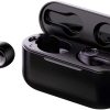 Omthing Airfree Model EOOO2BT - in-Ear Headphones with 4 environmetal Noise Cancellation Microphones - Bluetooth 5.0 - Earbuds Earphones - Black