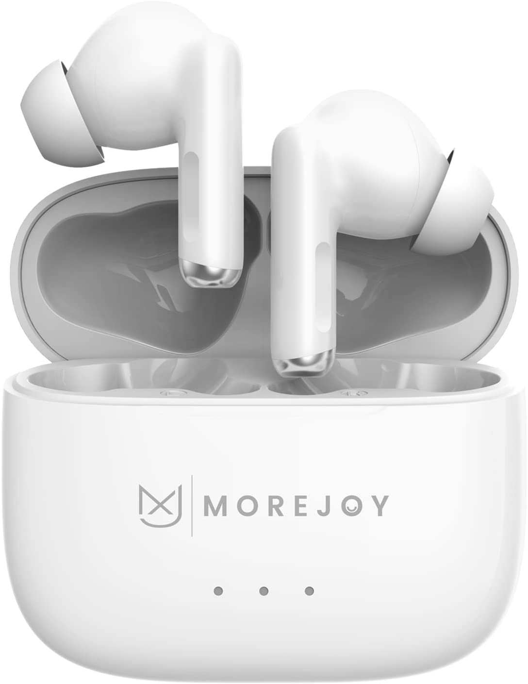 MoreJoy MJ141 Jouirbuds Pro Hybrid ANC Wireless Earbuds Active Noise Cancelling Headphones Bluetooth 5.2 Stereo in Ear Earphones, Immersive Sound Premium Deep Bass Built in 6 Mic Headset, White