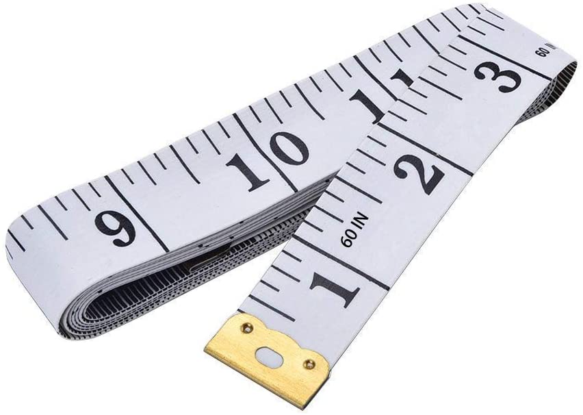 SHOWAY Soft Tape Measure Double Scale Body Sewing Flexible Ruler for Weight Loss Medical Body Measurement Sewing Tailor Craft Vinyl Ruler, Has Centimetre Scale on Reverse Side 60-inch (mix color)