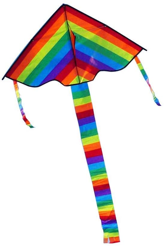 Long Tail Nylon Rainbow Kite Outdoor Toys For Children Kids Children's Kite Stunt Kite Surf without Control Bar and Line Kites