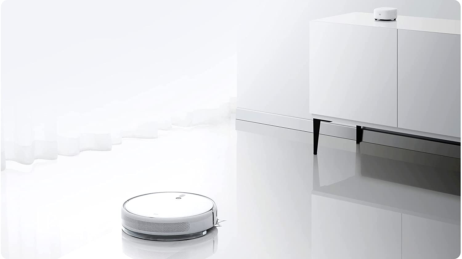 Xiaomi Mi Robot Vacuum Mop 2 EU Powerful suction of 2700Pa,Upgraded pressurized mopping and smart interactive features,Up to 110 minute battery life White