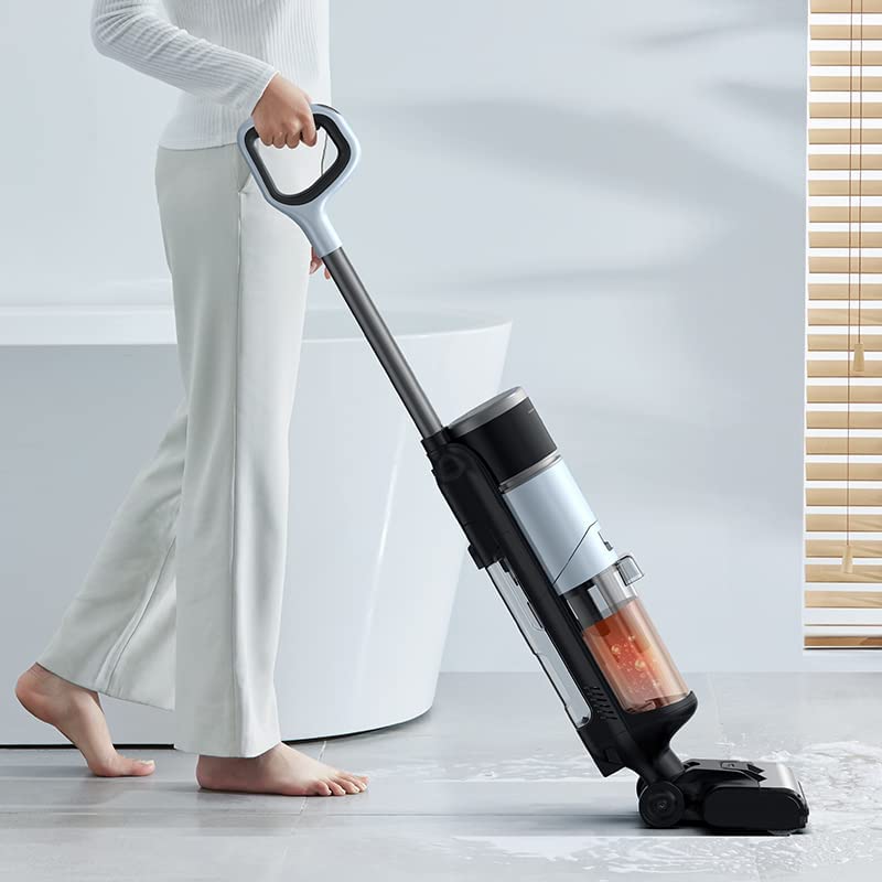 Deerma VX300 Water Suction Vacuum Floor Cleaner | Automatically Sense Dirt And Absorb Dry And Wet Garbage | Automaticaly Adjust The Suction Power | One-Button Self-Cleaning | Double Water Tanks- Black