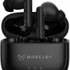 MoreJoy MJ141 Jouirbuds Pro Hybrid ANC Wireless Earbuds Active Noise Cancelling Headphones Bluetooth 5.2 Stereo in Ear Earphones, Immersive Sound Premium Deep Bass Built in 6 Mic Headset, Black