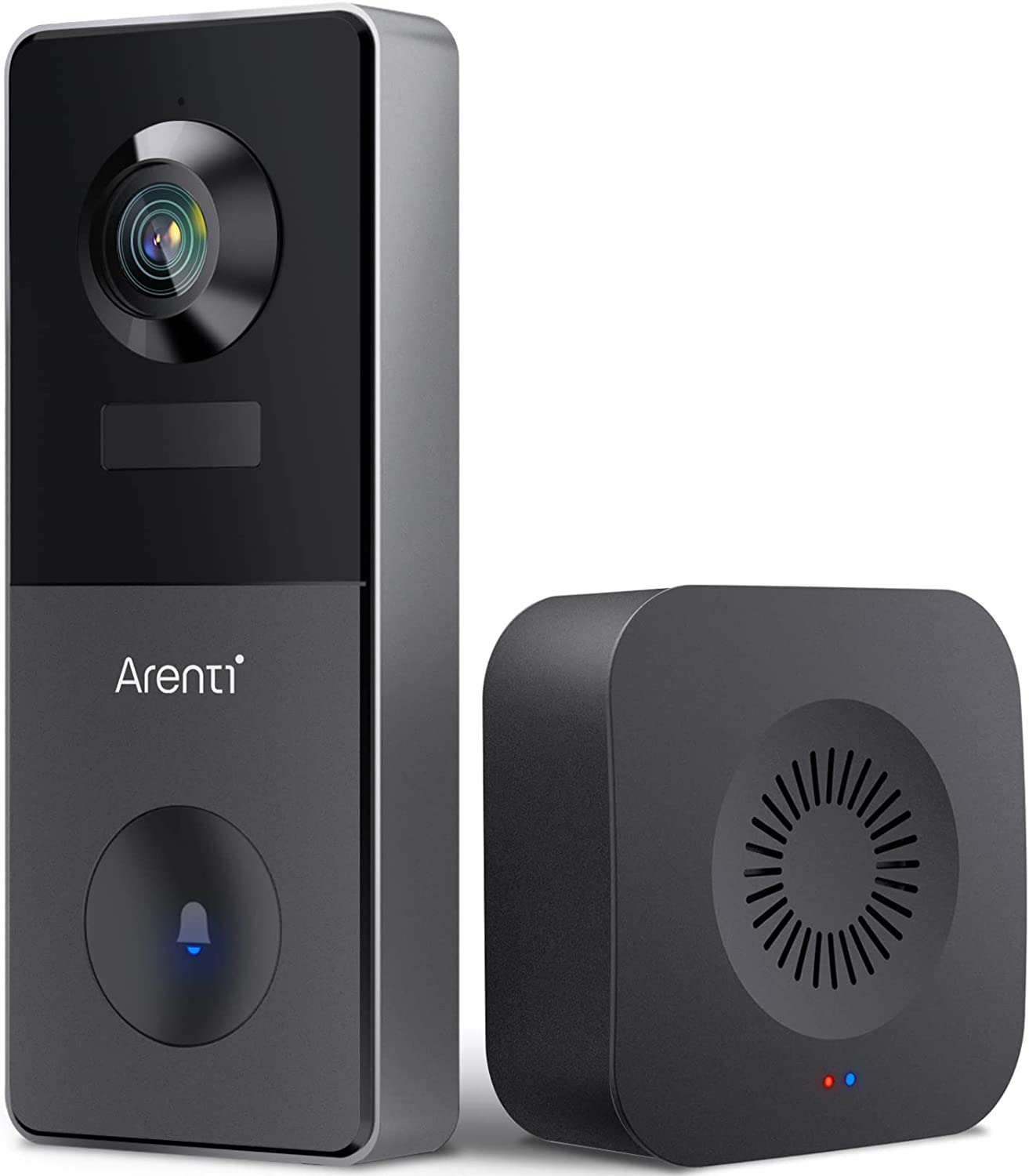 Arenti WiFi Smart Security Doorbell Camera with Rechargeable Battery Operated, Motion Detection IP65 Weatherproof Tamper Detection, 2-Way Audio Night Vision