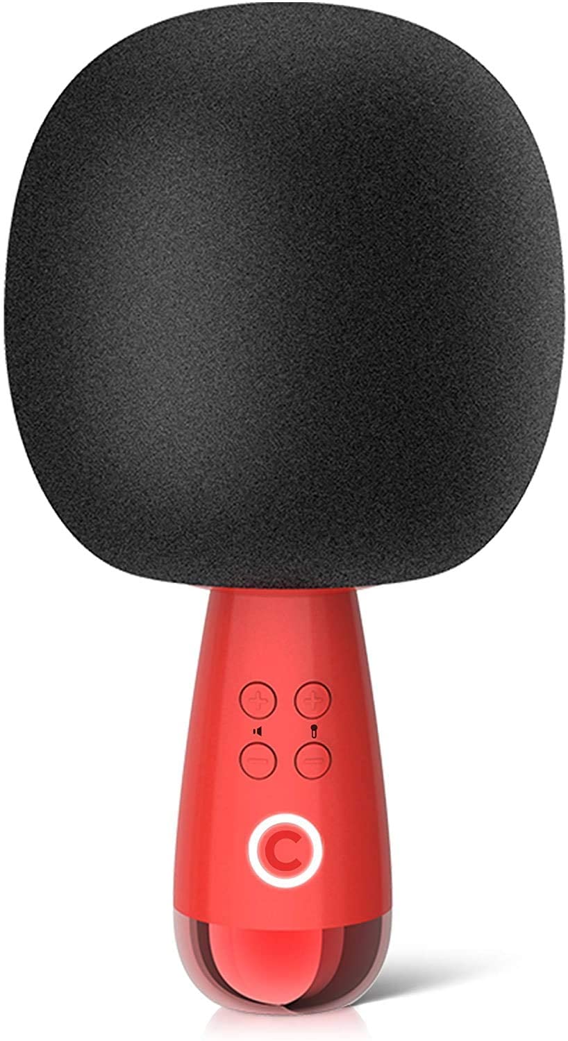 CALF Bluetooth Wireless Karaoke Microphone with Speaker (Black, Royal Guard)