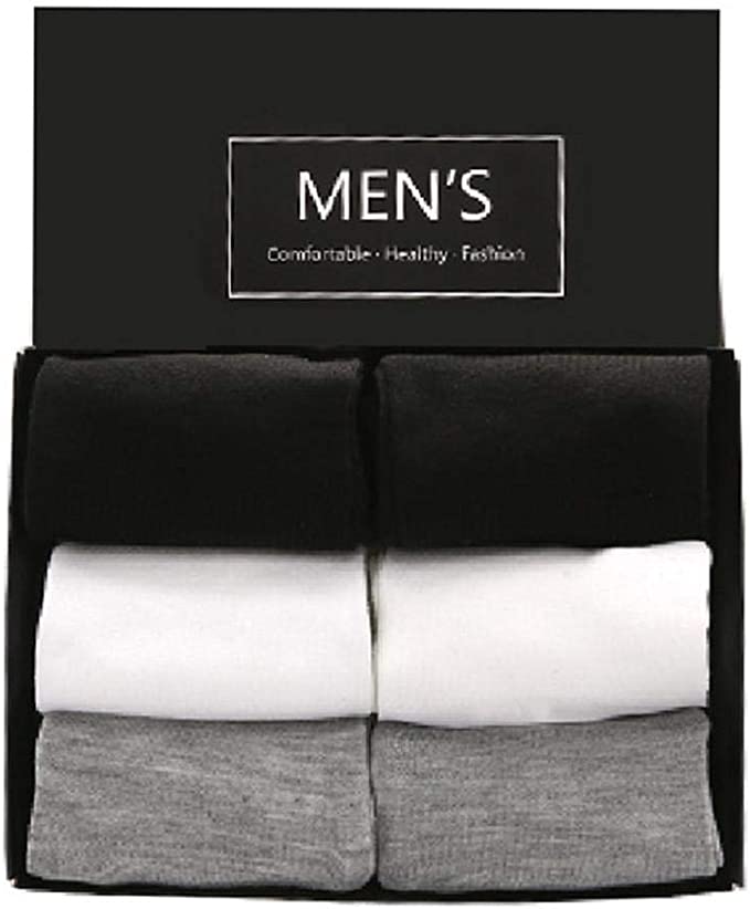 6 Pairs Socks For Men No Show Casual Ankle Socks Anti-slid Athletic Cotton Socks With Box