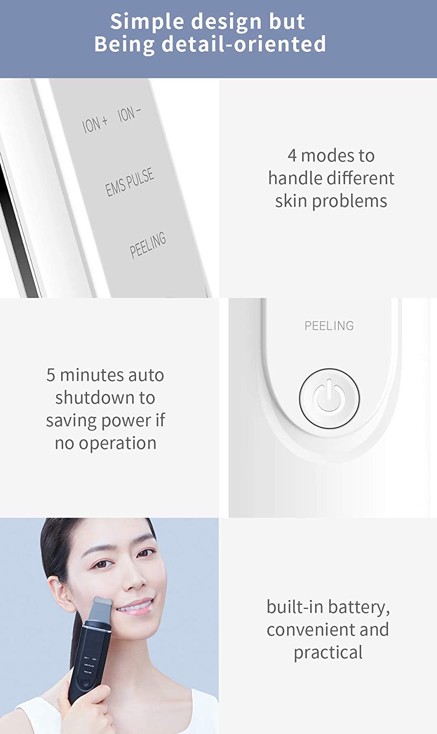 inFace NEXOL Xiaomi Ultrasonic Ionic Cleaner and Skin Purifier (Pink)