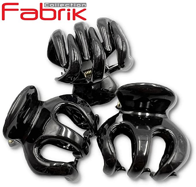 FABRIK 12 Pcs Small Hair Claw Clips for Women Girls Kids, Mini Cute Jaw Clip Hair Clamps , Nonslip Acrylic Strong Hold Claw Clip for Thin Fine Medium Thick Hair