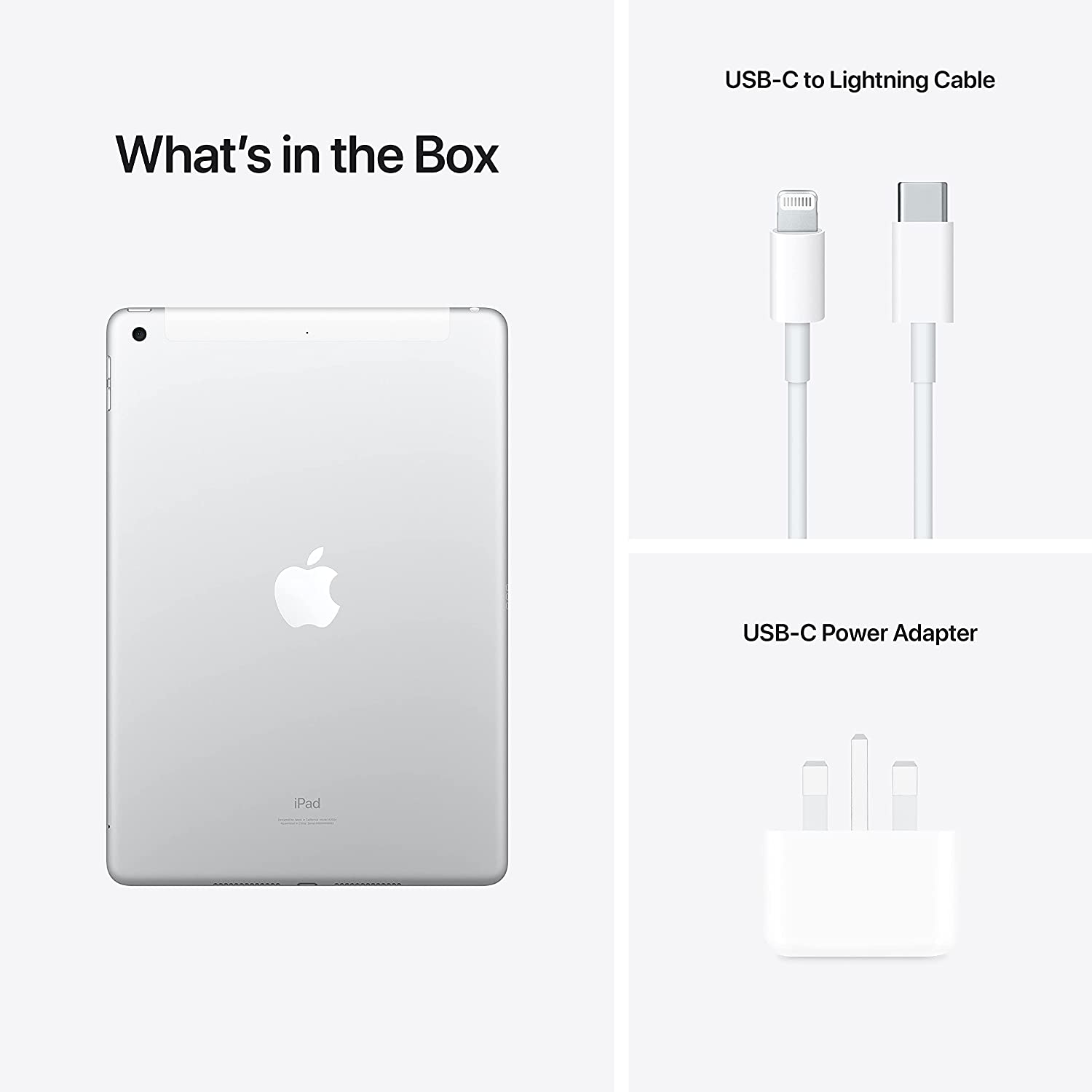 New 2021 Apple iPad (10.2-inch, Wi-Fi + Cellular, 64GB) - Silver (9th Generation)