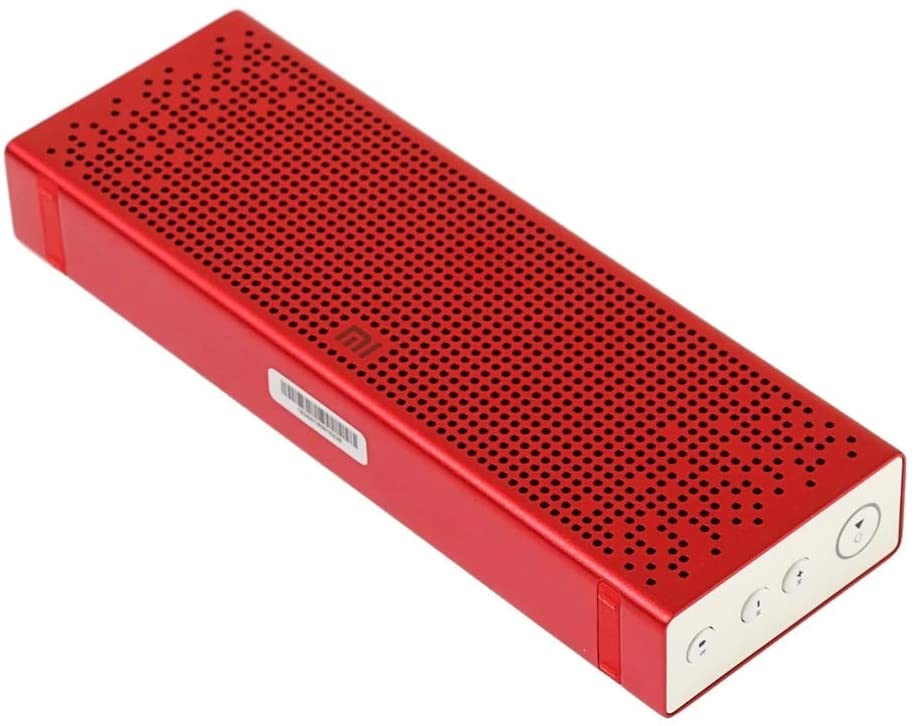 Xiaomi Mi Wireless Bluetooth Speaker with AUX input, Hands Free Support For Calls, Portable, For Outdoor, Home & Travel Compatible With Smartphones, Tablets, TVs, Laptops etc - Red - Metallic Finish