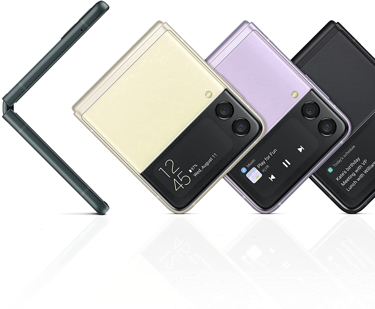 Samsung Galaxy Z Flip3 5G Single SIM and e-SIM Smartphone, 256GB Storage and 8GB RAM, Lavender